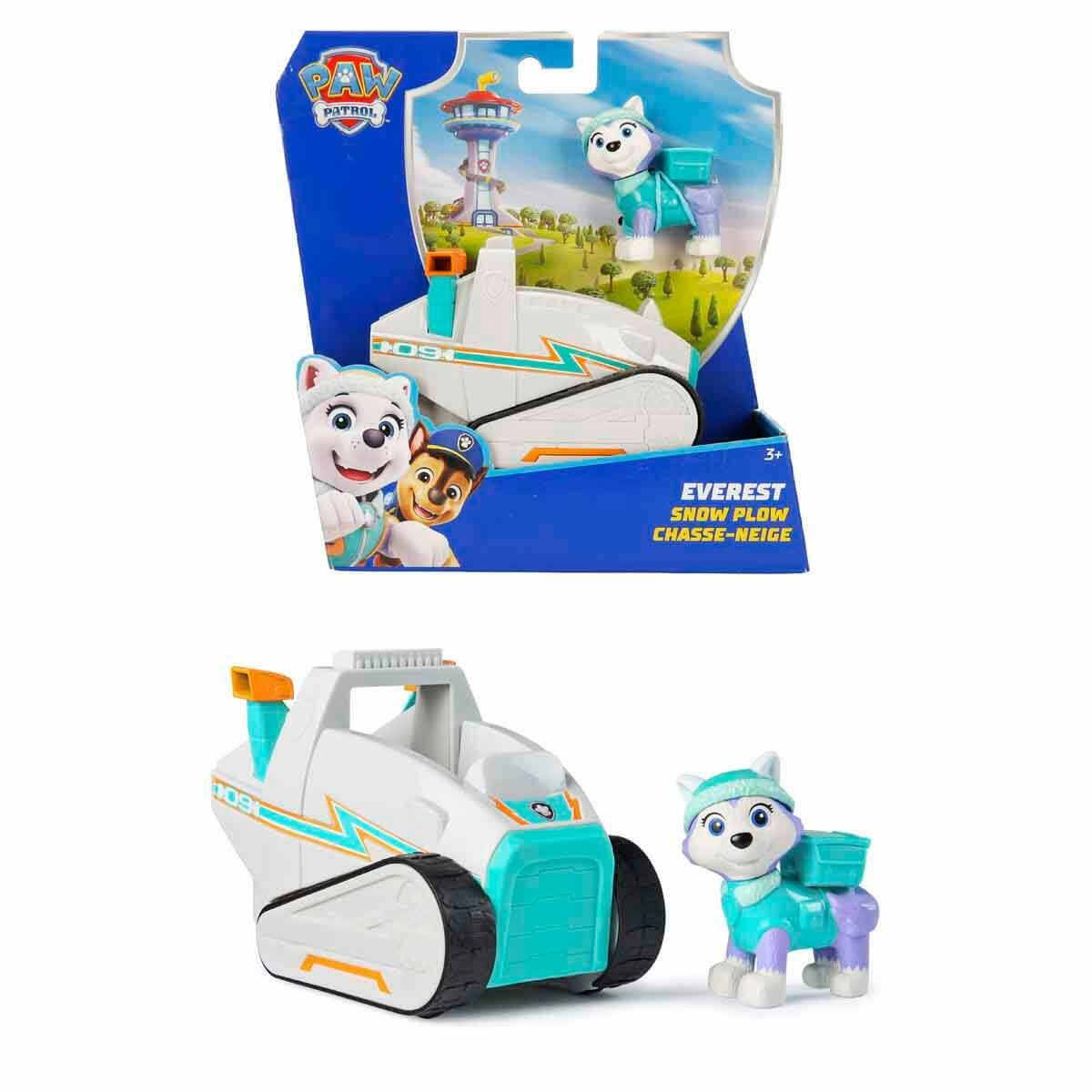 PAW Patrol Everest Figürü ve Kar Küreme Aracı Seti | 6,5 cm Everest Figürü ve 12 cm Hareketli Kar Küreme Aracı ile Kurtarma Görevi