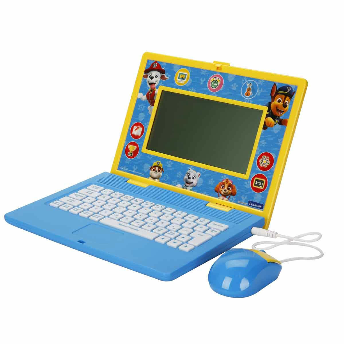 PAW Patrol İngilizce Türkçe Eğitici Laptop | 170 Aktiviteli Çocuk Bilgisayarı | Fare ve Klavyeli İnteraktif Öğrenme Seti