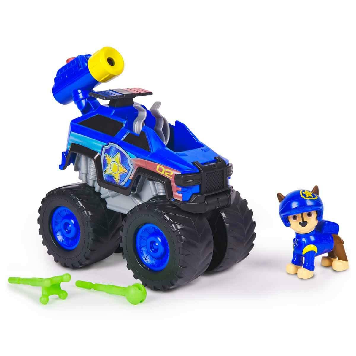PAW Patrol Rescue Wheels Chase Figürü ve Kurtarma Aracı Cruiser | Mermi Fırlatan Dev Tekerlekli Polis Aracı