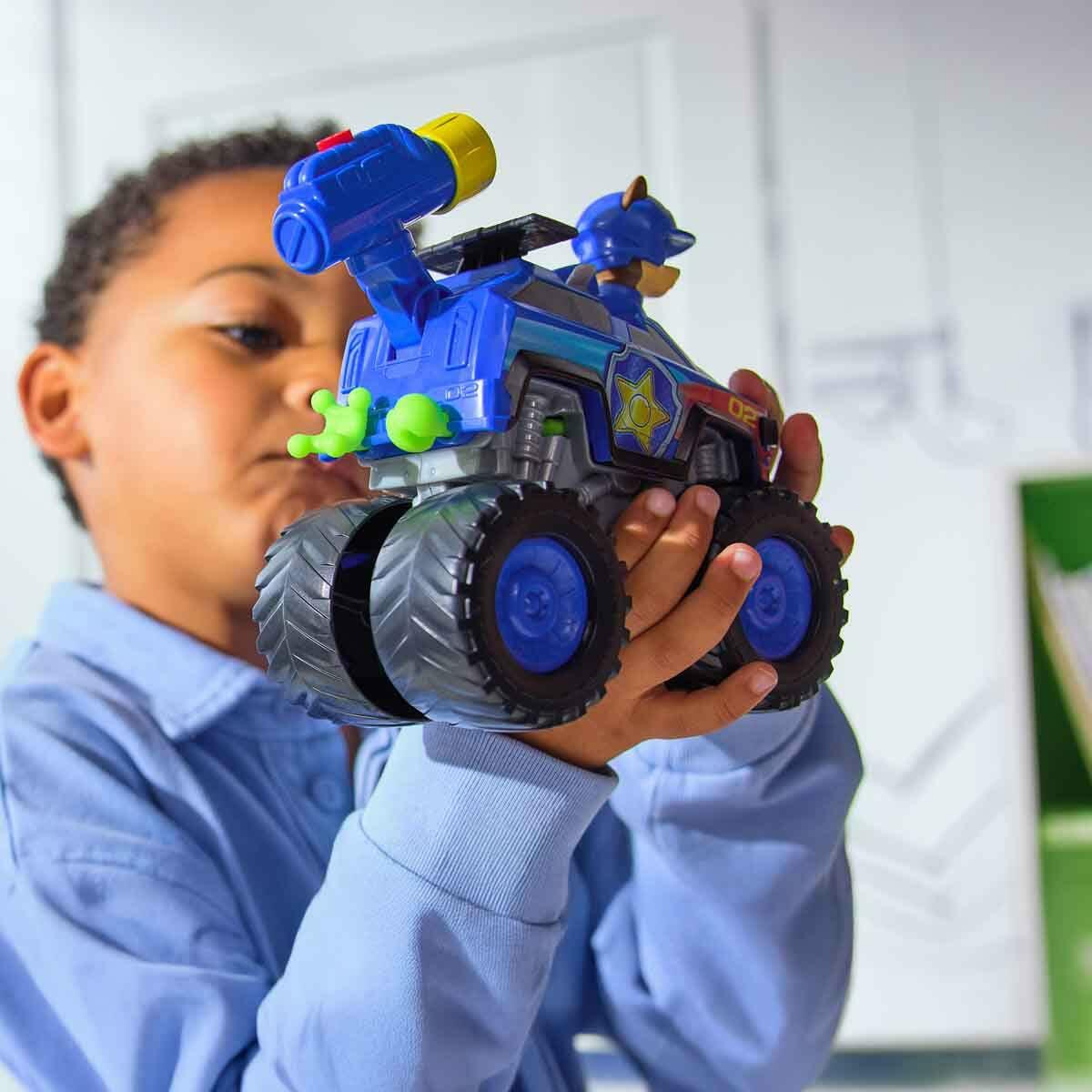 PAW Patrol Rescue Wheels Chase Figürü ve Kurtarma Aracı Cruiser | Mermi Fırlatan Dev Tekerlekli Polis Aracı