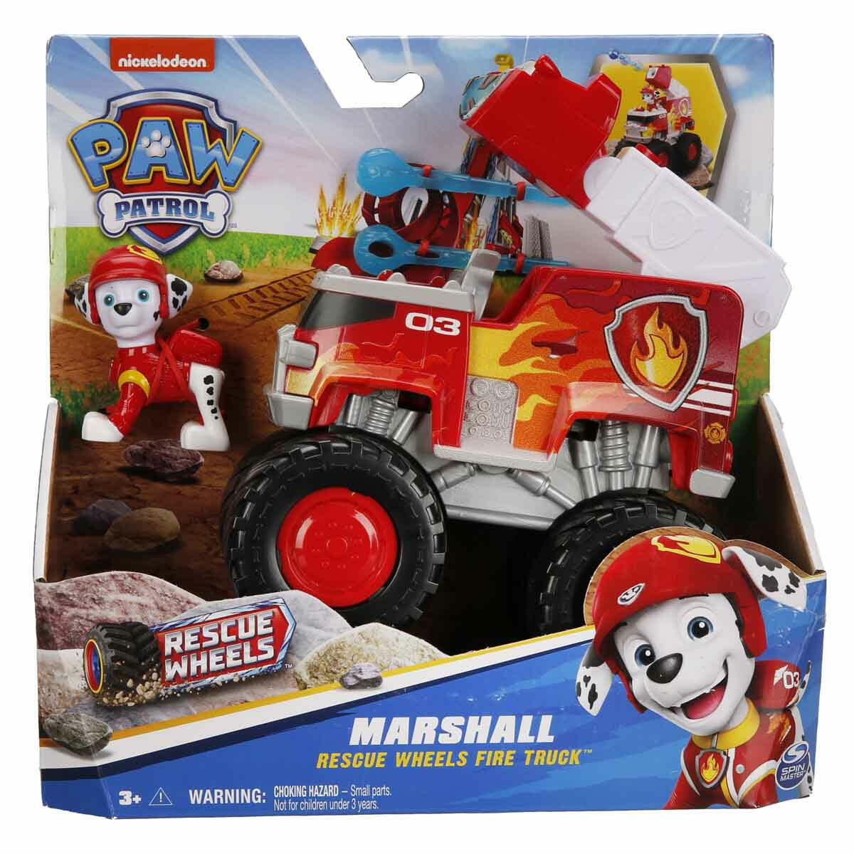 PAW Patrol Rescue Wheels Temalı Araçlar ve Figür Seti | Dev Tekerlekli Kurtarma Araçları | Marshall, Chase, Skye Özel Görev Serisi