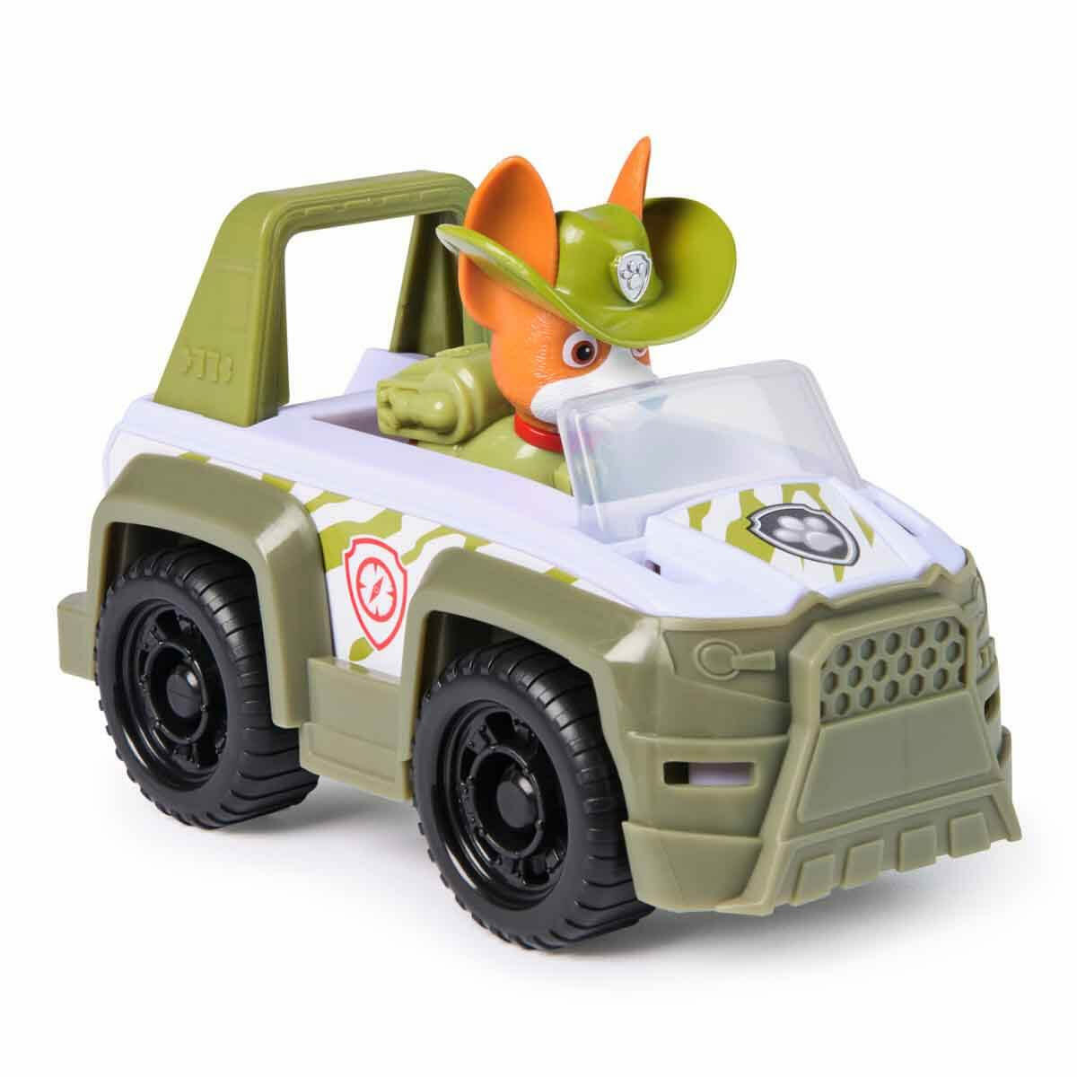 PAW Patrol Tracker Figürü ve Jungle Cruiser | 13,5 cm Orman Keşif Aracı ve Tracker Figür Seti | Orijinal Lisanslı Macera Oyuncağı
