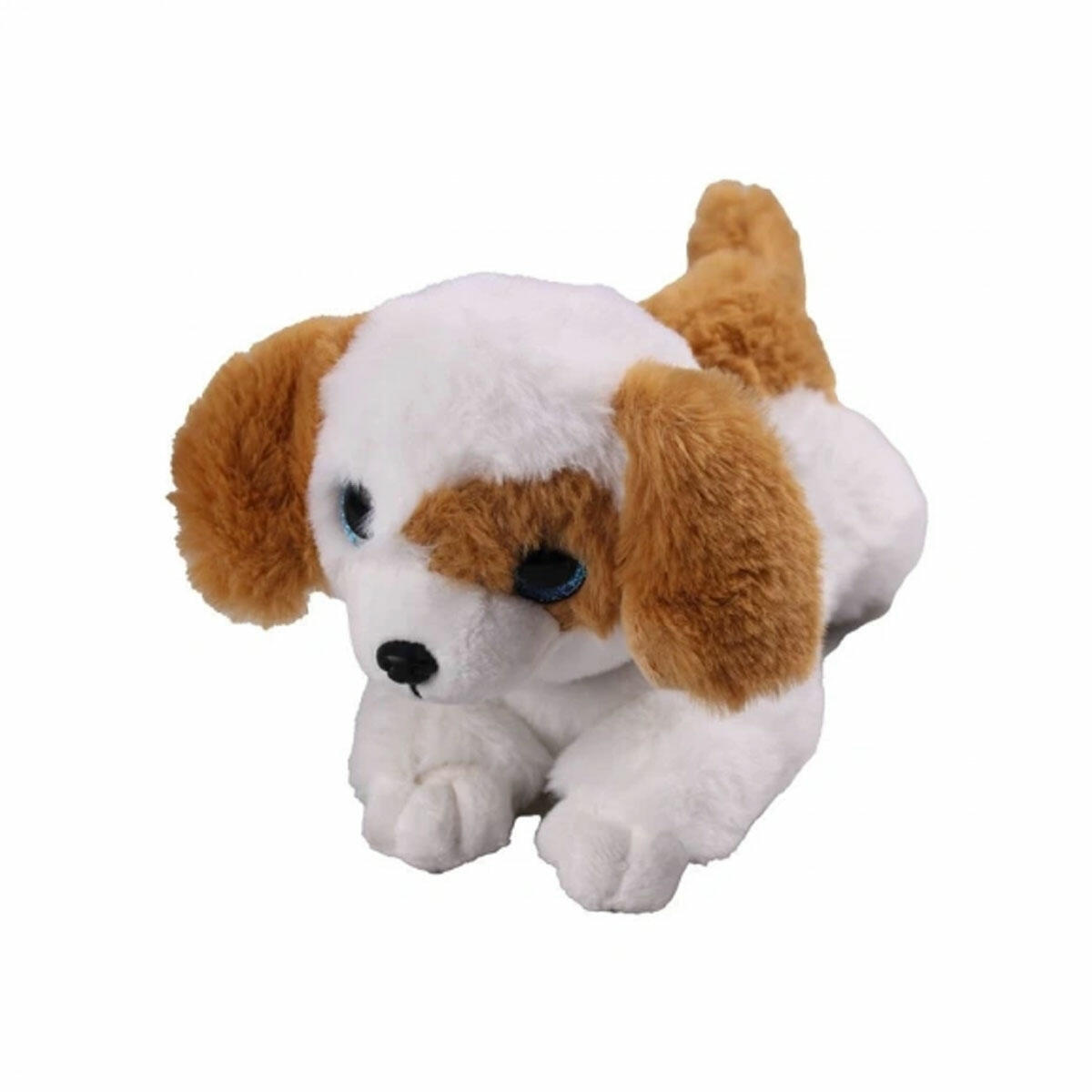 Peluş 25 cm Yatan Köpek | Yumuşacık Dokulu Uyku Arkadaşı | Hediyelik ve Dekoratif Sevimli Peluş Köpek Figürü