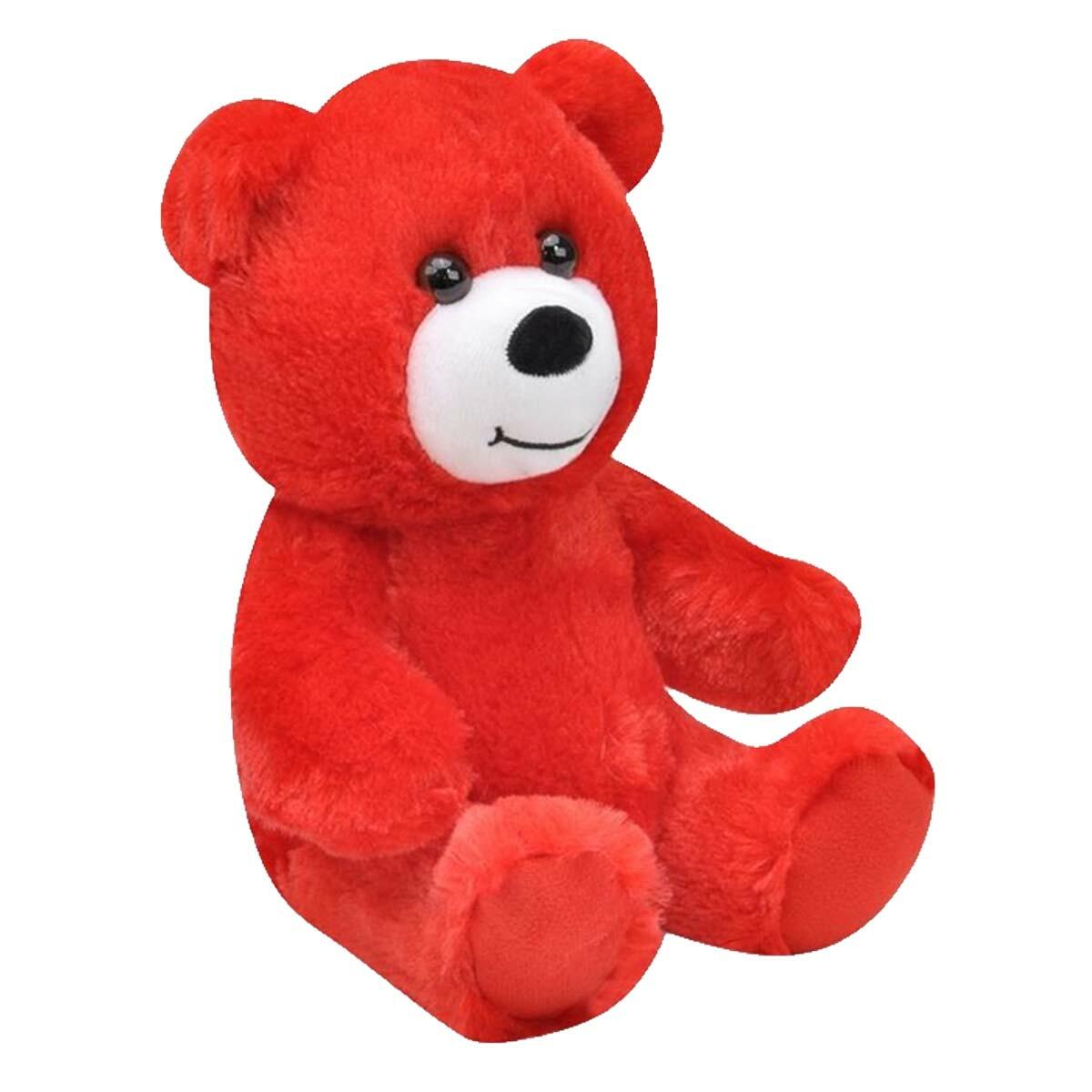 Peluş Ayı Oyuncak 15 cm Kırmızı | Yumuşacık Welsoft Kumaş | CE Belgeli Ve Güvenli Küçük Ayıcık