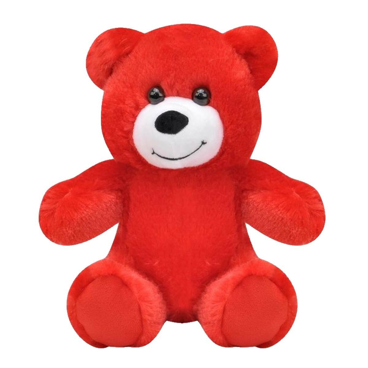 Peluş Ayı Oyuncak 15 cm Kırmızı | Yumuşacık Welsoft Kumaş | CE Belgeli Ve Güvenli Küçük Ayıcık