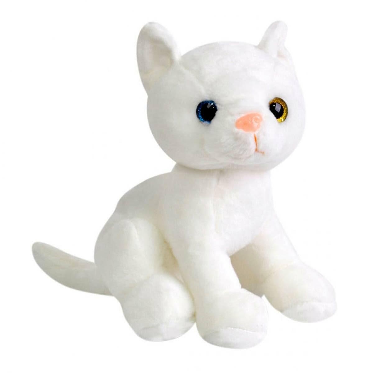 Peluş Beyaz Van Kedisi 25 cm | Welsoft Dokulu Yumuşacık Uyku Arkadaşı | Antialerjik Ve Yıkanabilir Pelüş Oyuncak