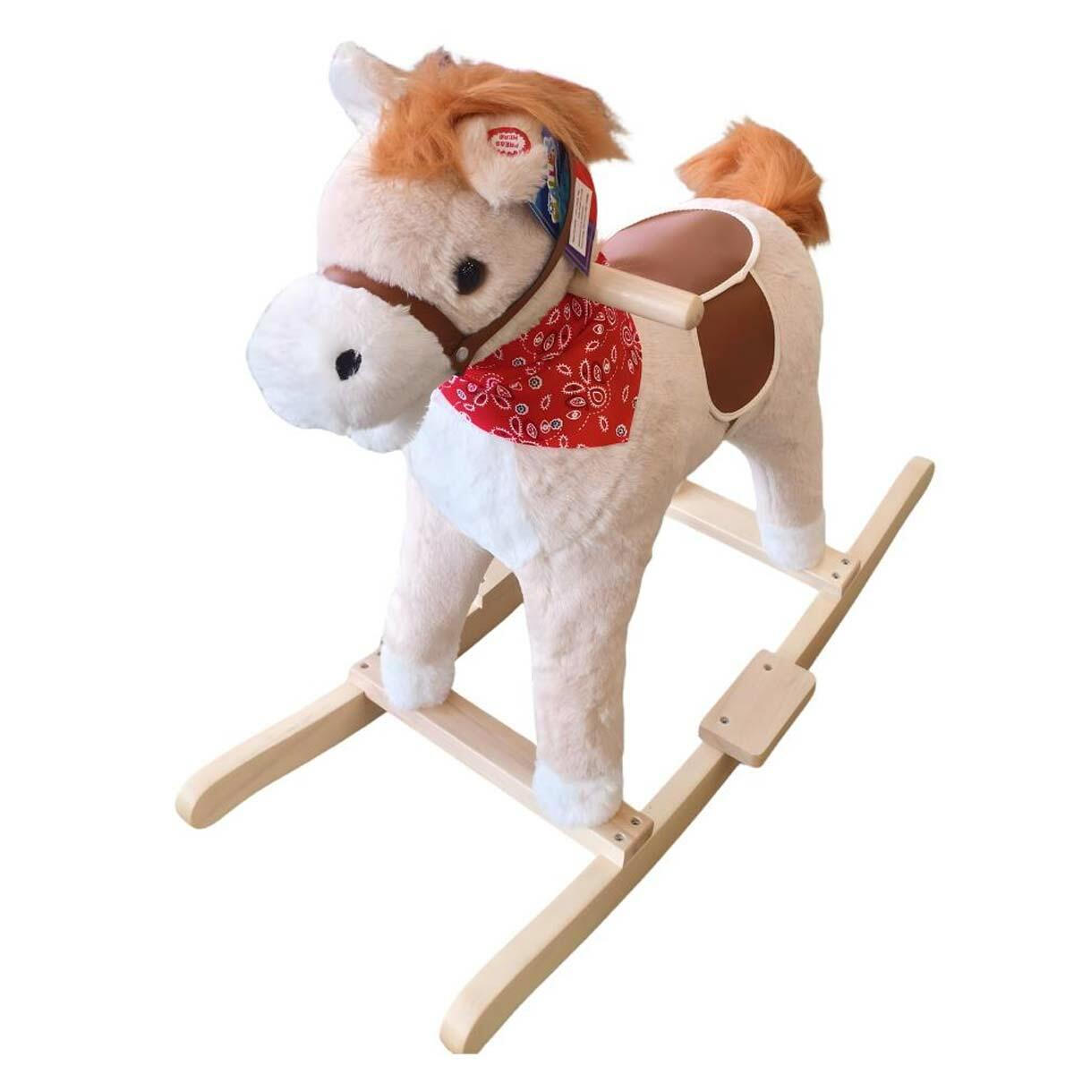 Peluş Sallanan At | Ses Efektli Ve Yumuşak Oturma Alanı | Feyza Oyuncak Gelişim Serisi