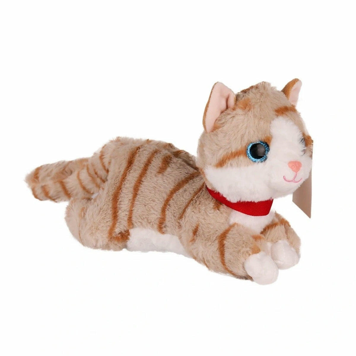 Peluş Sesli Yatan Kedi – 25 cm Yumuşak Oyuncak Kedi