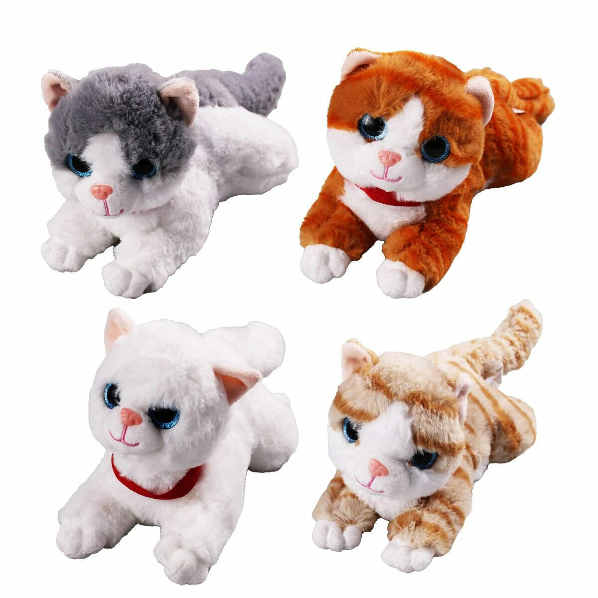 Peluş Sesli Yatan Kedi – 25 cm Yumuşak Oyuncak Kedi