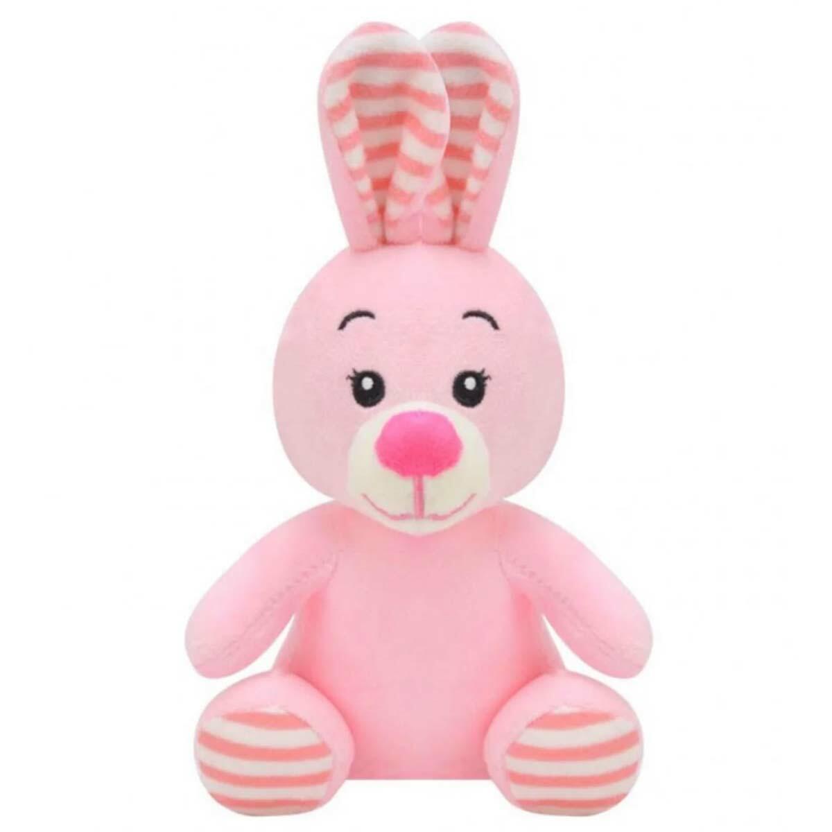 Pembe Peluş Tavşan 14 cm | Yumuşacık Welsoft Kumaş | CE Belgeli Ve Güvenli Mini Peluş Oyuncak