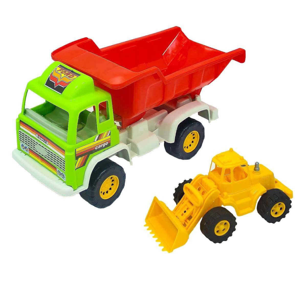 İnşaat Kamyonum ve Mini Buldozer Seti