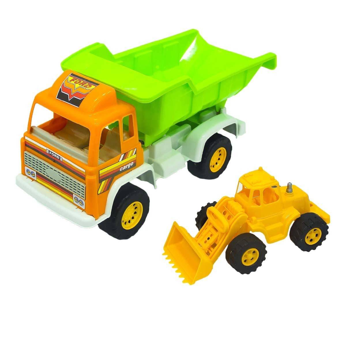 İnşaat Kamyonum ve Mini Buldozer Seti