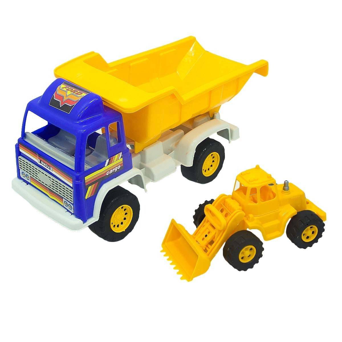 İnşaat Kamyonum ve Mini Buldozer Seti