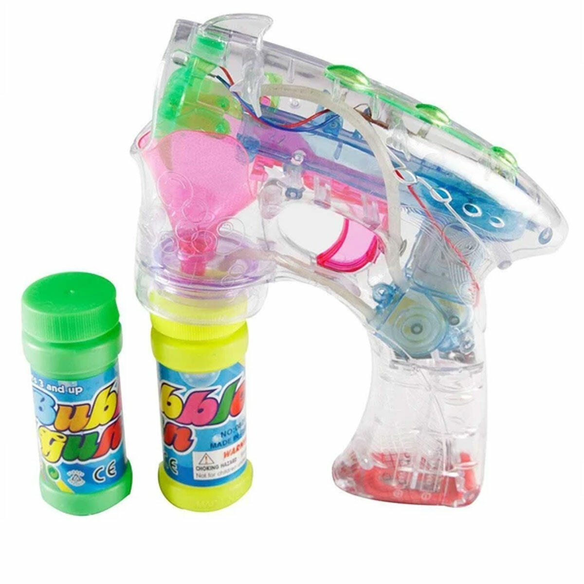 Pilli Işıklı Köpük Tabancası – Sesli ve Köpük Şişeli