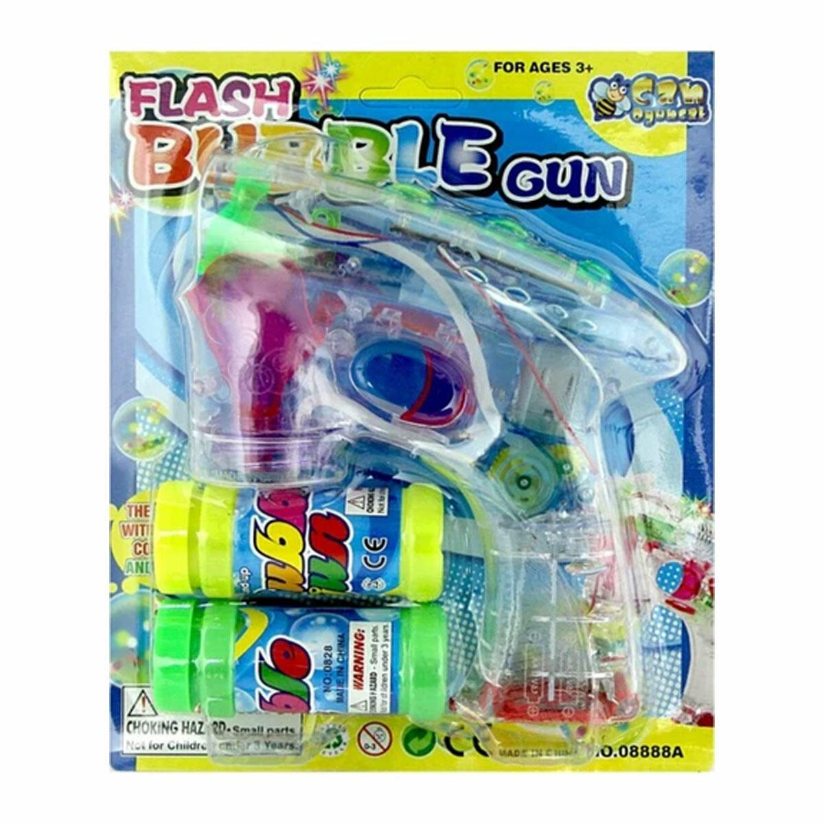 Pilli Işıklı Köpük Tabancası – Sesli ve Köpük Şişeli