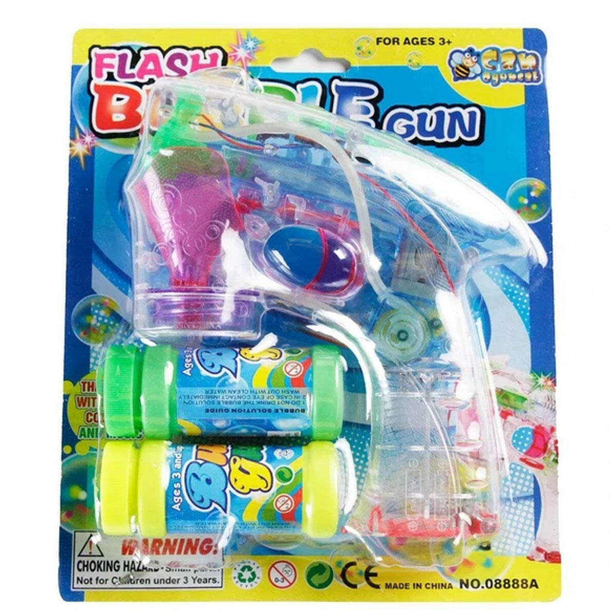 Pilli Işıklı Köpük Tabancası – Sesli ve Köpük Şişeli