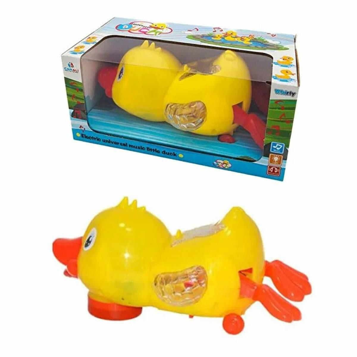 Pilli Işıklı Müzikli Sarı Ördek | Dans Eden, Ayak Sallayan ve Hareketli Eğitici Bebek Oyuncağı