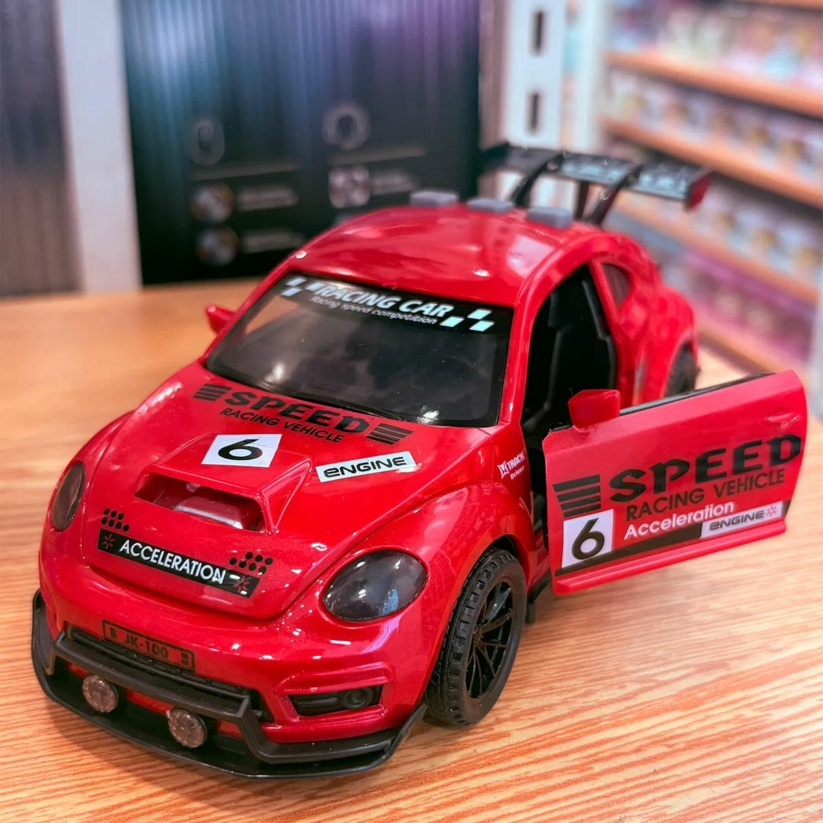 Pilli Işıklı Sesli Sürtmeli Beetle Oyuncak Araba | Kapıları Açılan Vosvos | Klasik ve Eğlenceli Figür Araba