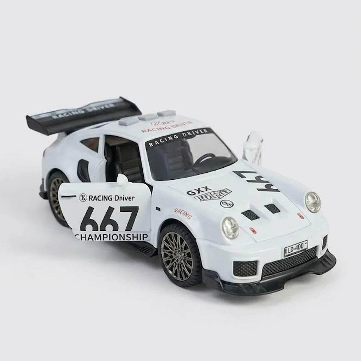 Pilli Işıklı Sesli Sürtmeli Spor Araba | Açılır Kapılı Yarış Aracı | Efektli Hızlı Kondisyon Arabası