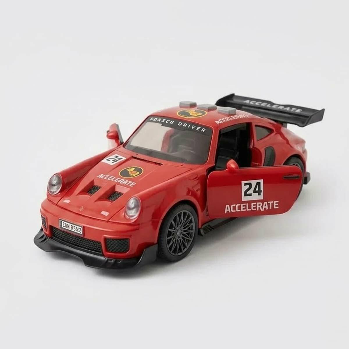 Pilli Işıklı Sesli Sürtmeli Spor Araba | Açılır Kapılı Yarış Aracı | Efektli Hızlı Kondisyon Arabası