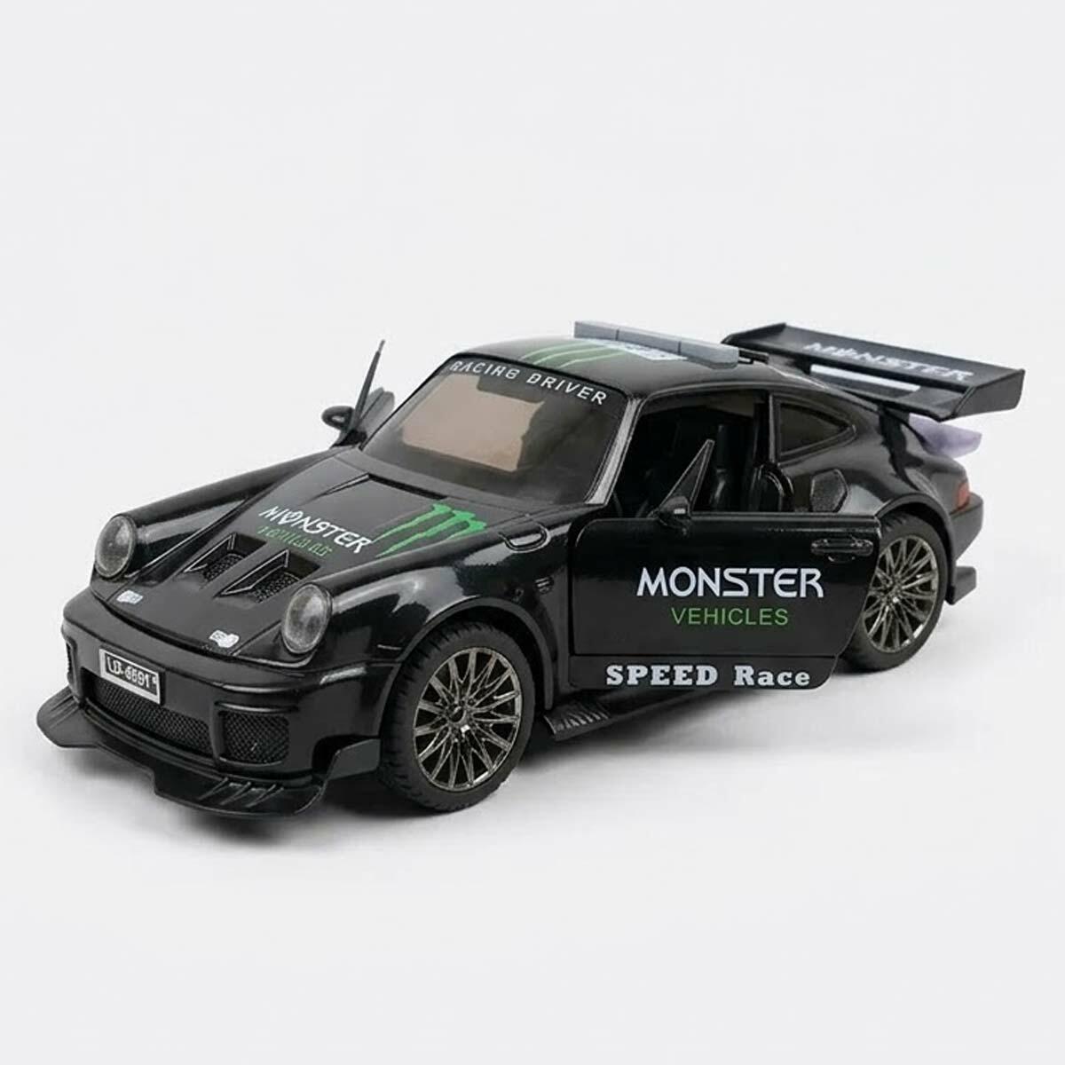 Pilli Işıklı Sesli Sürtmeli Spor Araba | Açılır Kapılı Yarış Aracı | Efektli Hızlı Kondisyon Arabası