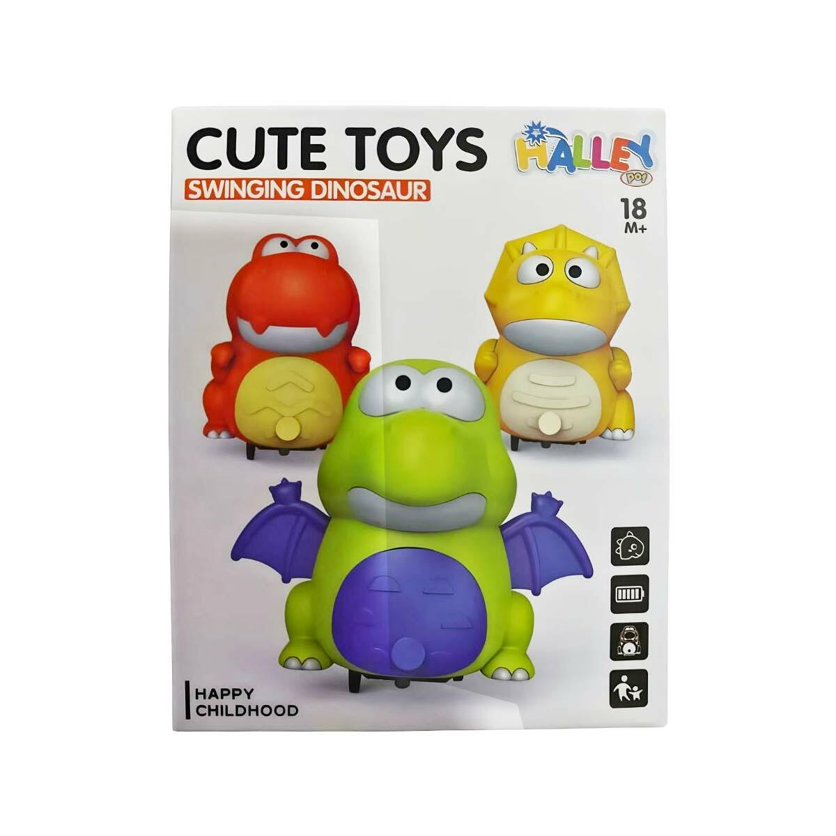 Pilli Manyetik Sallanan Ejderha Dinozor | Eğitici Emekleme Arkadaşı | Mıknatıslı Dinozor Treni