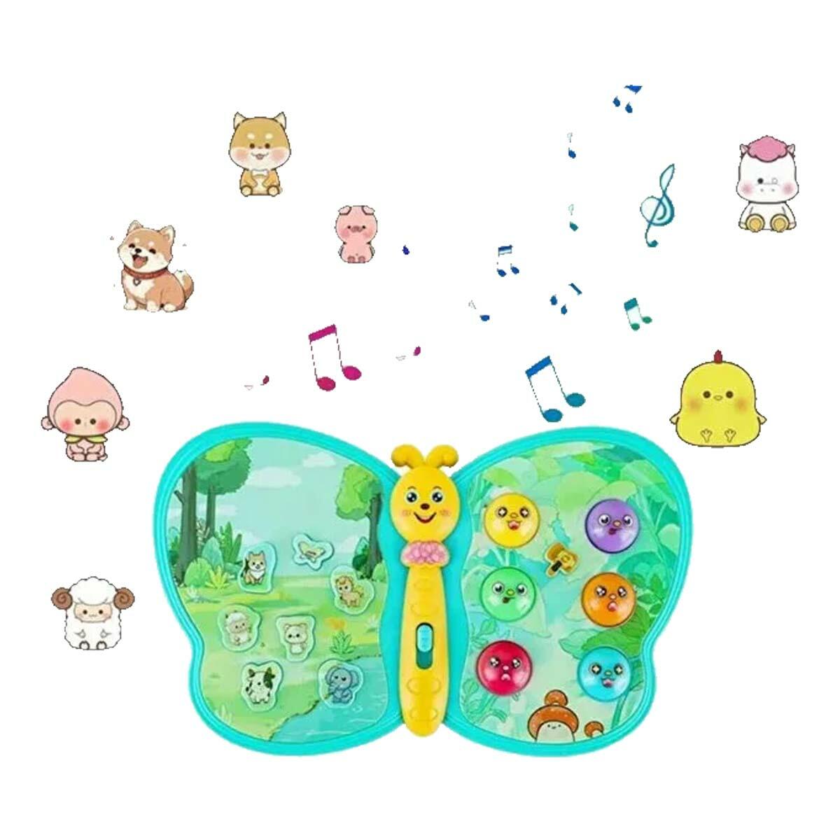 Pilli Müzikli Kelebek Piyano | Eğitici Ve Işıklı Bebek Piyanosu | 3 Modlu Müzik Seti