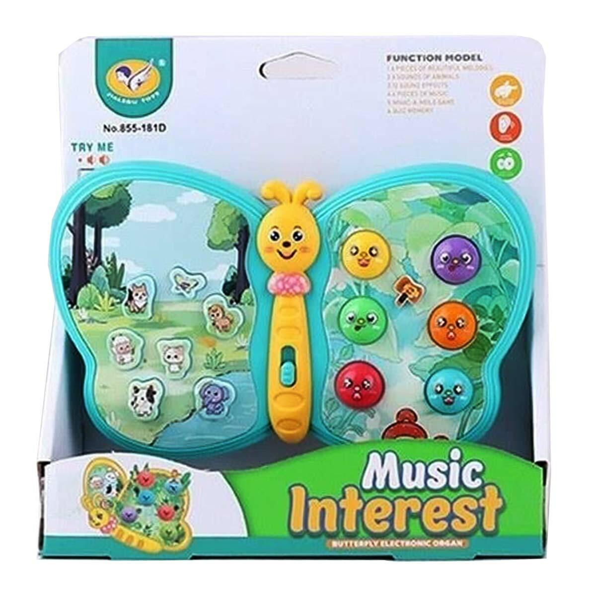 Pilli Müzikli Kelebek Piyano | Eğitici Ve Işıklı Bebek Piyanosu | 3 Modlu Müzik Seti