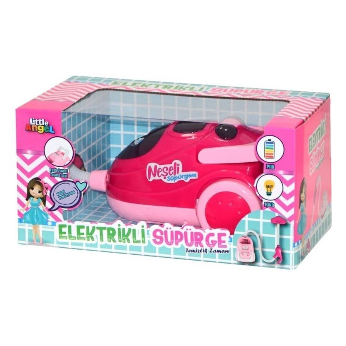 Vakumlu Sesli Işıklı Neşeli Süpürge Orta