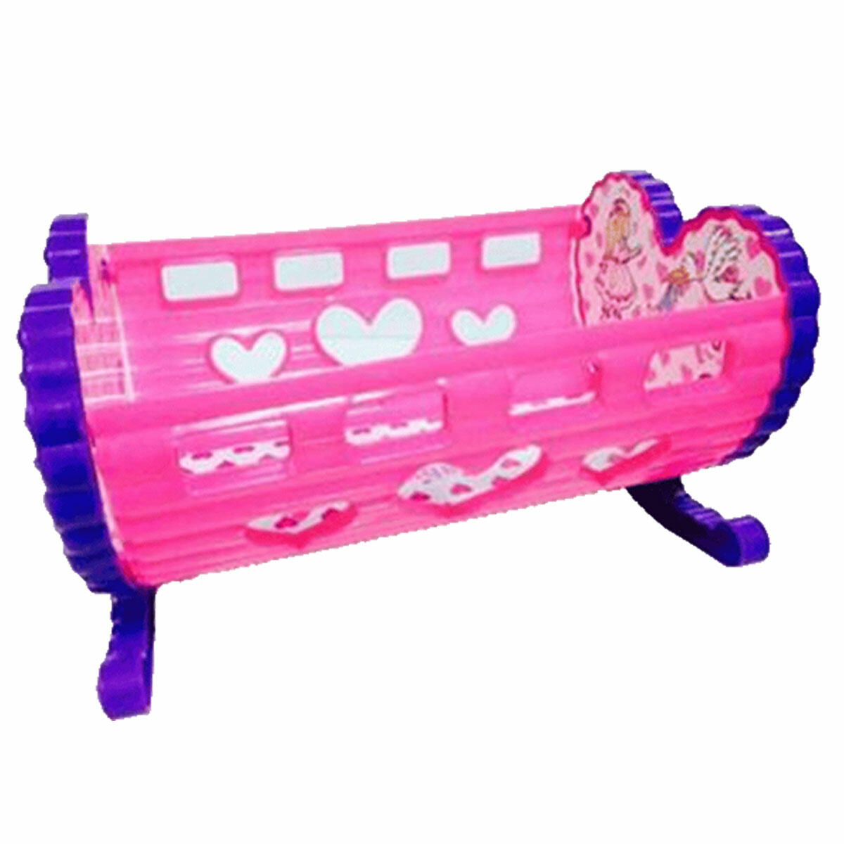 Plastik Küçük Beşik 27 cm | Oyuncak Bebek Yatağı | Eğitici Evcilik Oyun Aksesuarı