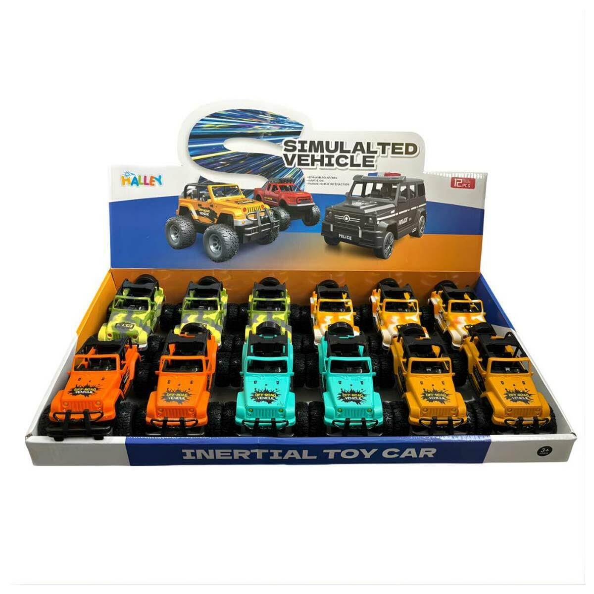 Sürtmeli Plastik Off-Road Jeep Araba | 5 Farklı Tasarım Seçeneği | Friction Powered Dev Tekerlekli Arazi Aracı