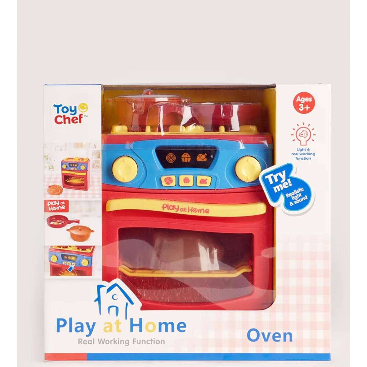 Işıklı Sesli Fonksiyonlu Ocaklı Oyuncak Fırın Set