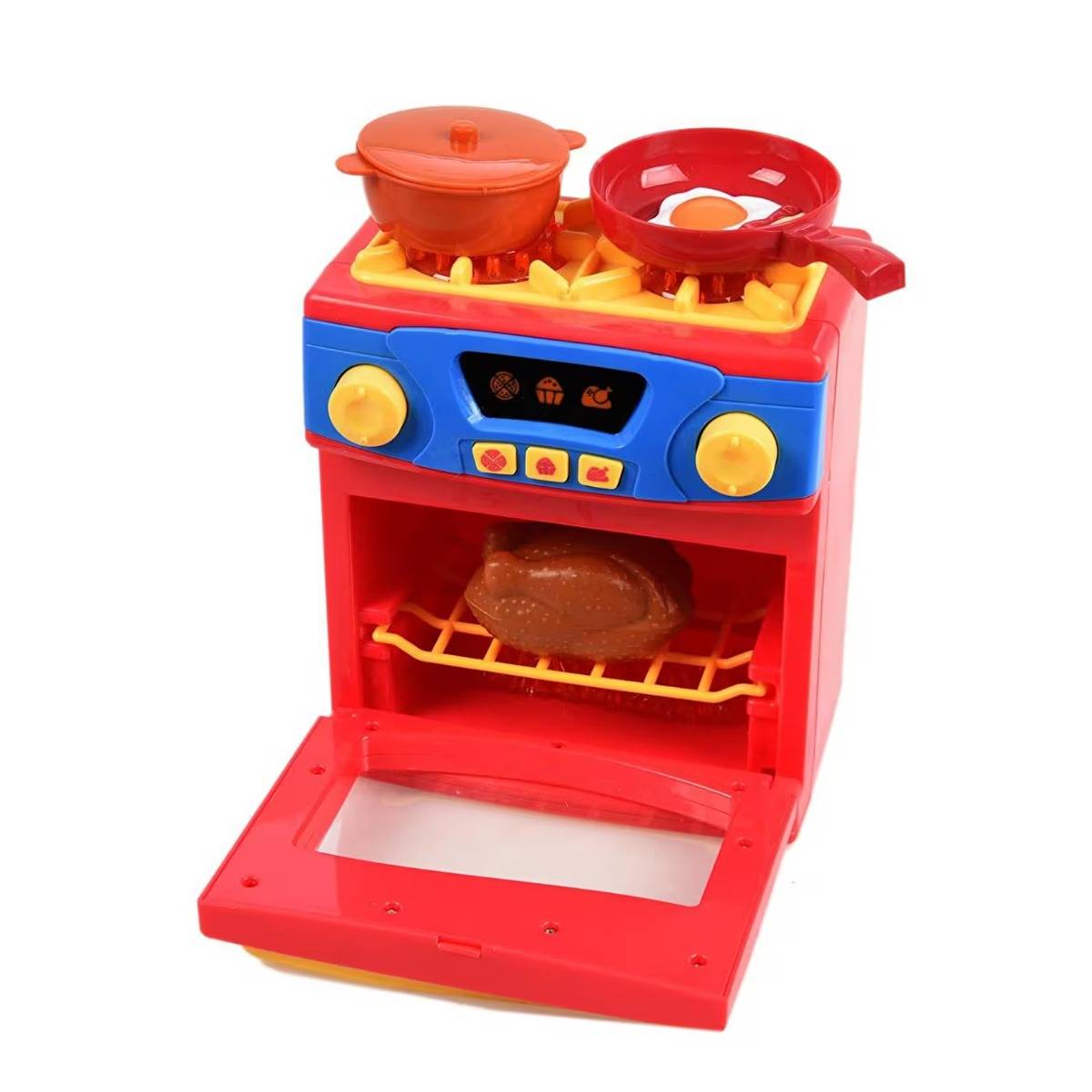 Işıklı Sesli Fonksiyonlu Ocaklı Oyuncak Fırın Set