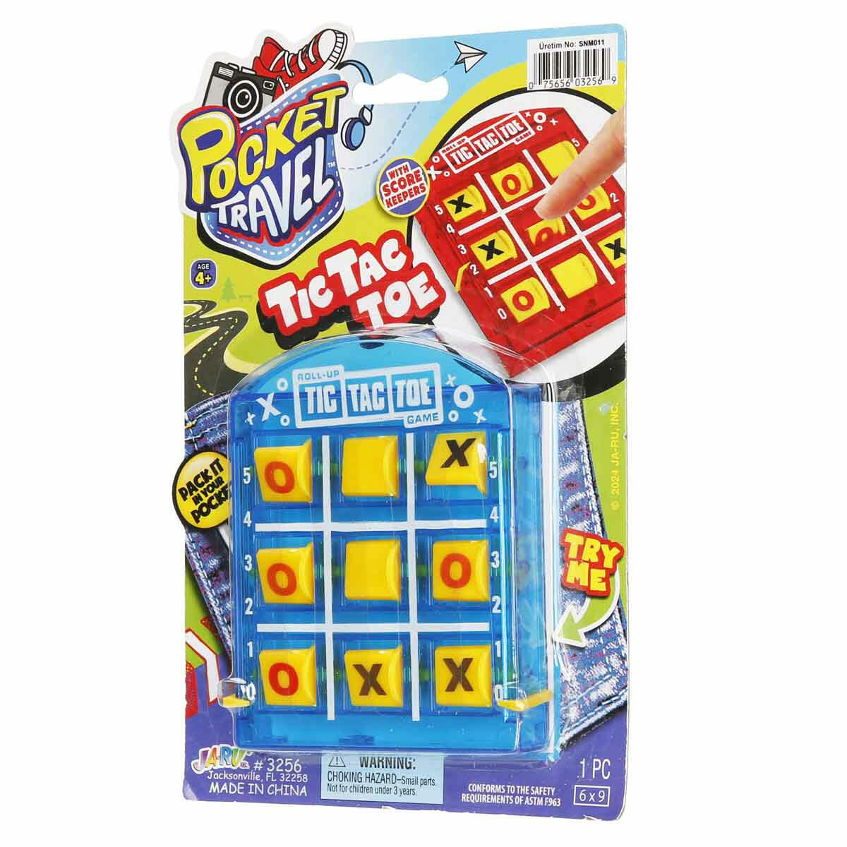 Pocket Travel Tic Tac Toe Oyunu | Taşınabilir Klasik X-O-X Zeka Oyunu | Seyahat Boy Strateji Seti