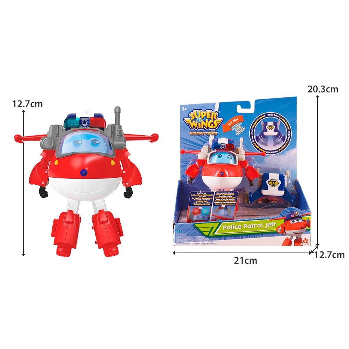 Harika Kanatlar Işıklı Robottan Uçağa Dönüşen Polis Jett Figür