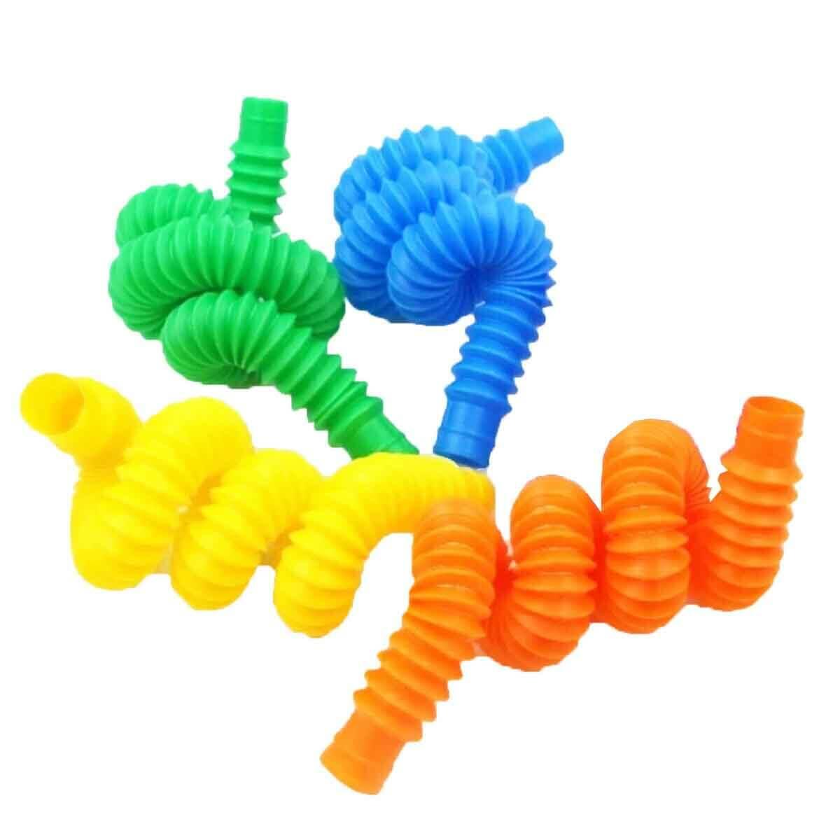 Jaru Pop Play Tubes Duyusal Stres Oyuncağı 5’li – Renkli ve Karanlıkta Parlayan Tüpler