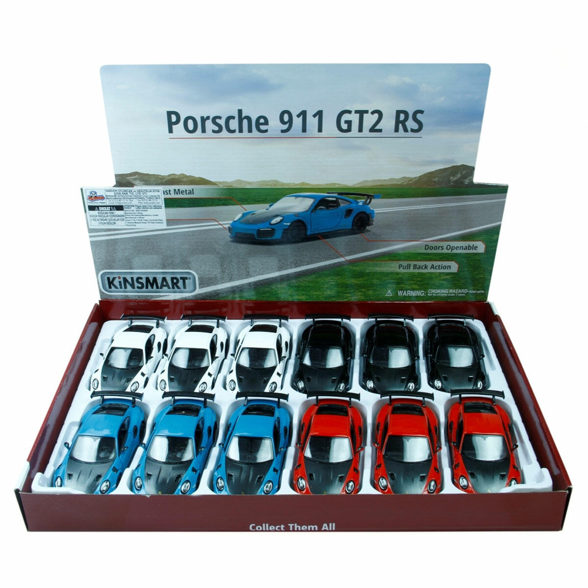Porsche 911 GT2 RS 1:36 Ölçekli Model Araba | Çek Bırak Diecast Metal Yarış Arabası | Lisanslı ve Açılır Kapılı Koleksiyon Aracı