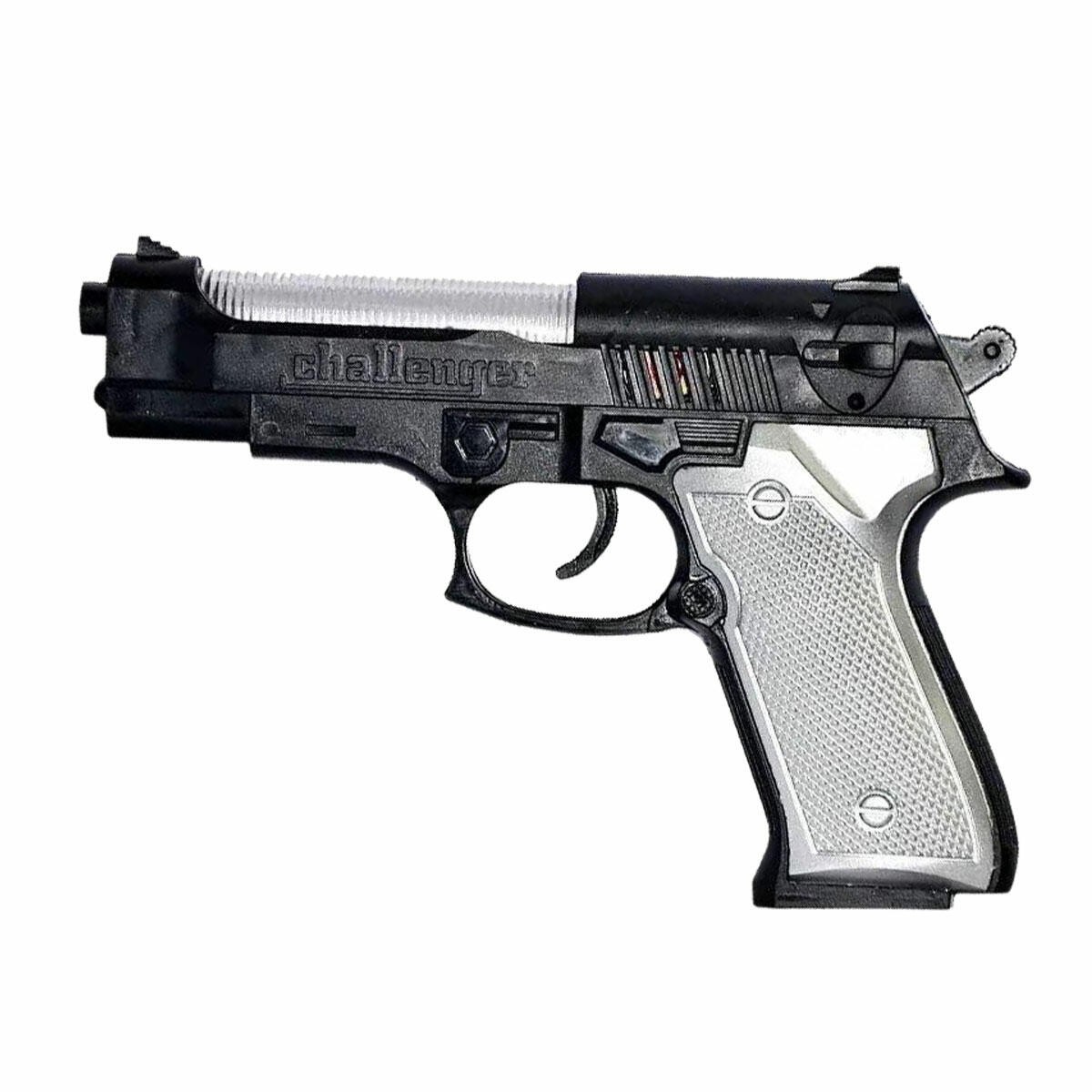 Poşetli Lazerli Sesli Oyuncak Tabanca | 21 cm CanAli Toys CNL-3806 | Işıklı ve Sesli Aksiyon Silahı | Feyza Oyuncak