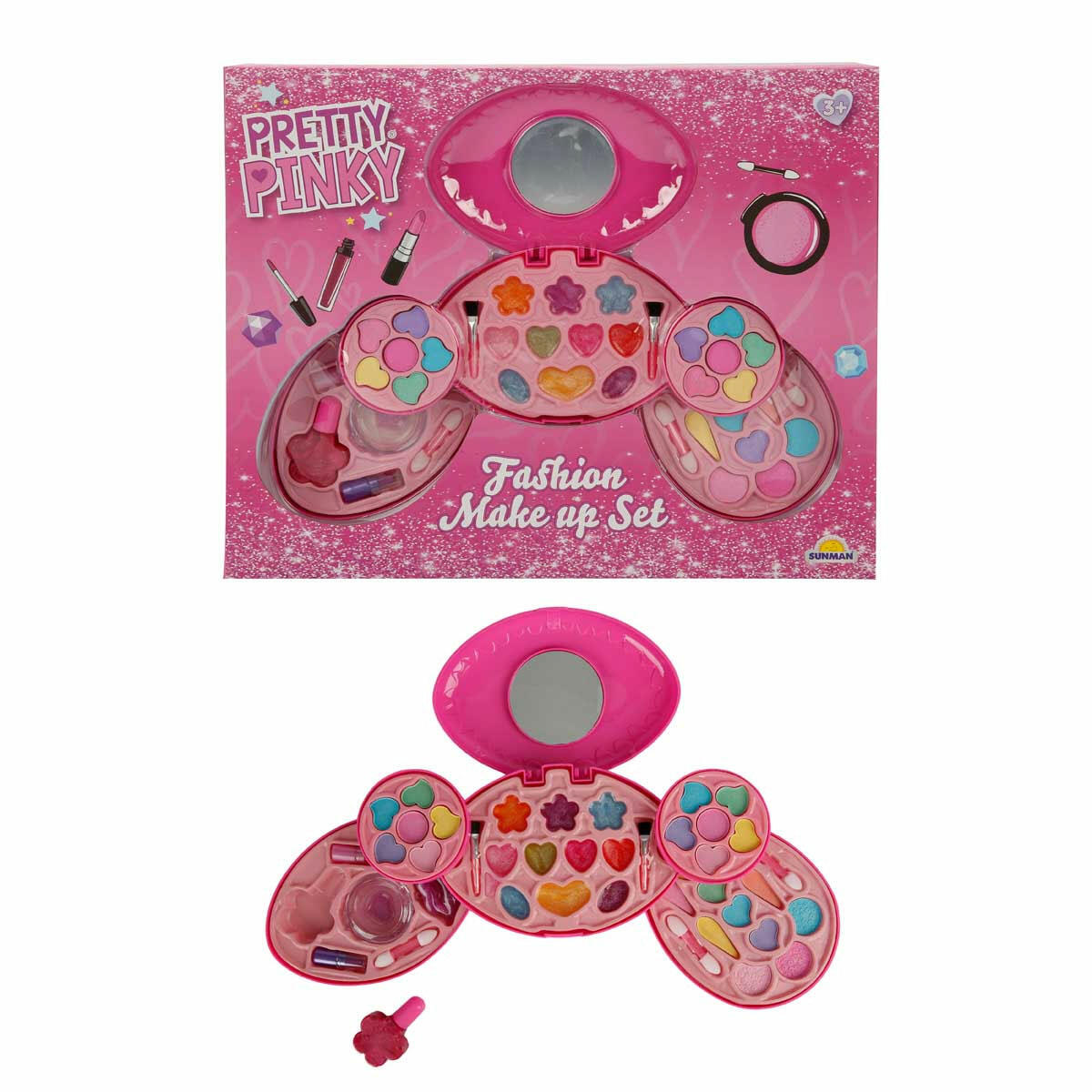 Pretty Pinky Aynalı 5 Katlı Makyaj Güzellik Seti | 32 Renk Far ile Özgüven Gelişimi