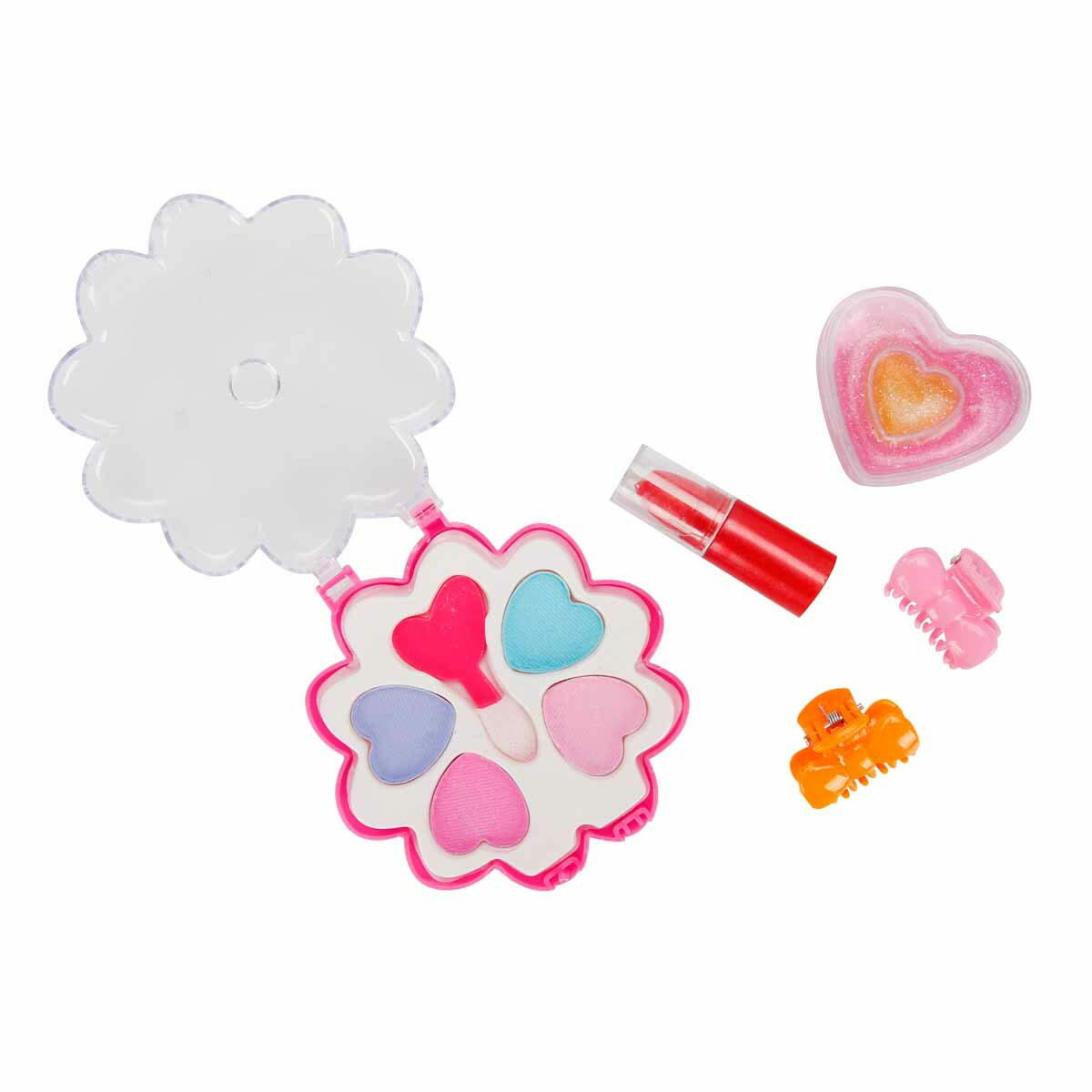 Pretty Pinky Mini Makyaj Seti | Kelebek ve Çiçek Modelli Çocuk Makyaj Çantası | Toksik Madde İçermeyen İlk Makyaj Setim