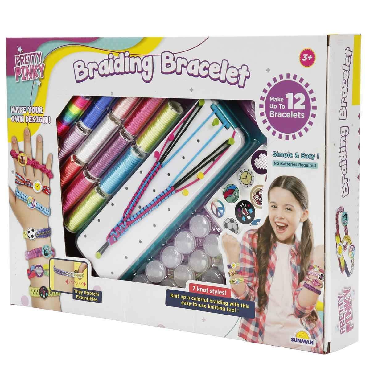 Pretty Pinky Örgü Bileklik Yapım Seti | 12 Adet DIY Tasarım Stüdyosu