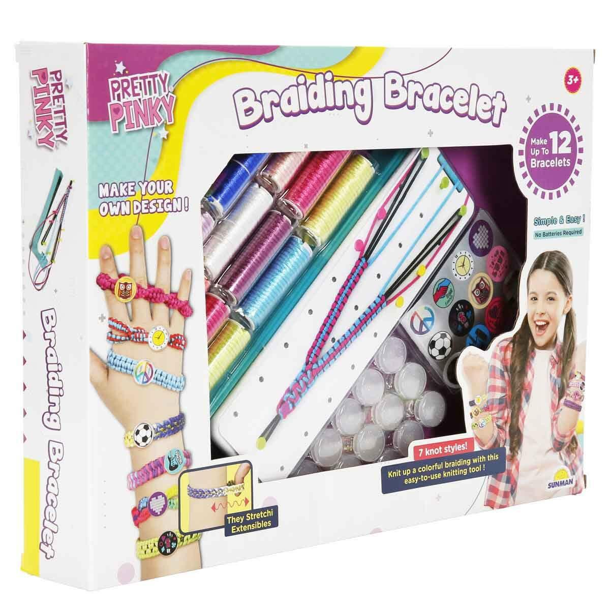 Pretty Pinky Örgü Bileklik Yapım Seti | 12 Adet DIY Tasarım Stüdyosu