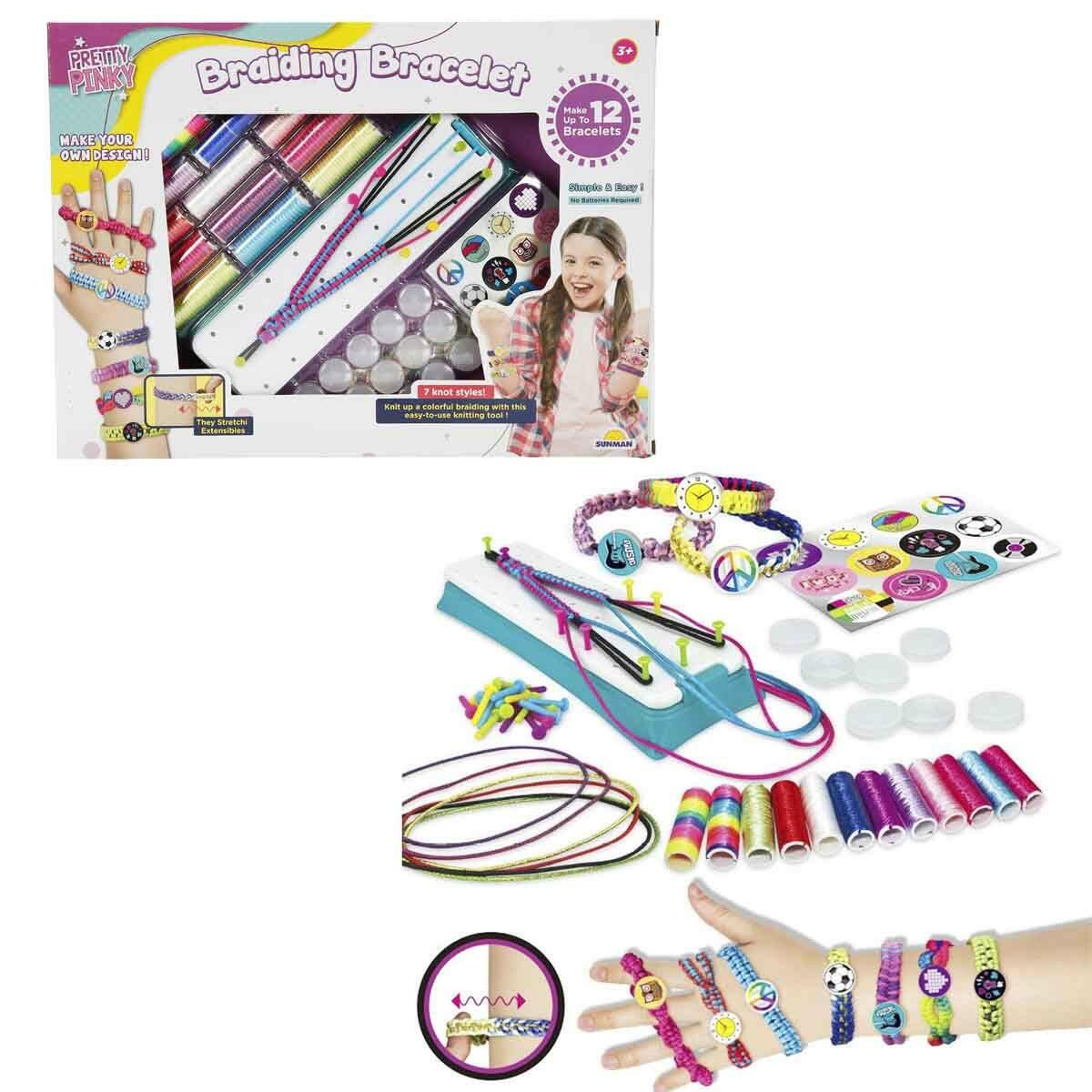 Pretty Pinky Örgü Bileklik Yapım Seti | 12 Adet DIY Tasarım Stüdyosu