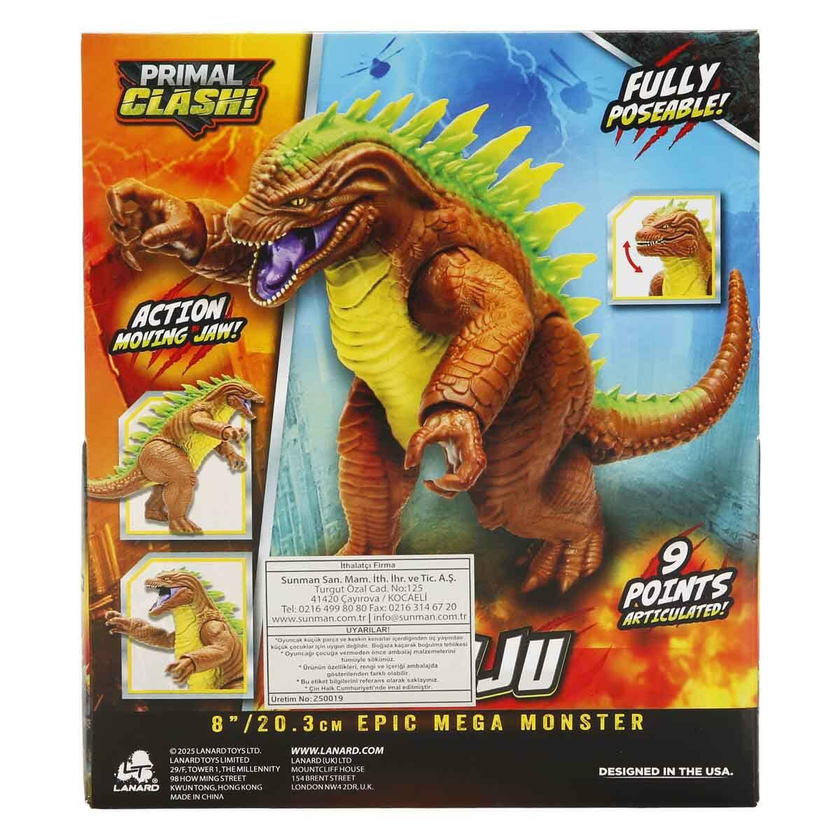 Primal Clash Kaiju Eklemli Figür 20 cm | 9 Eklem Noktalı Hareketli Dev Canavar | Canavarların Kralı Aksiyon Figürü