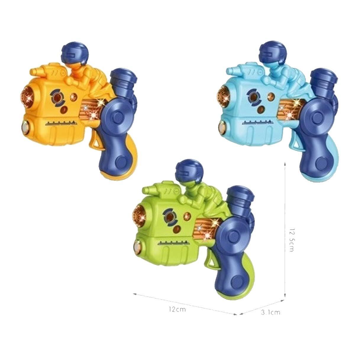 Işıklı Ve Sesli Projeksiyonlu Adam Temalı Tabanca | Askeri Görsel Efektli Mini Oyuncak | 12 cm Taşınabilir Macera Silahı