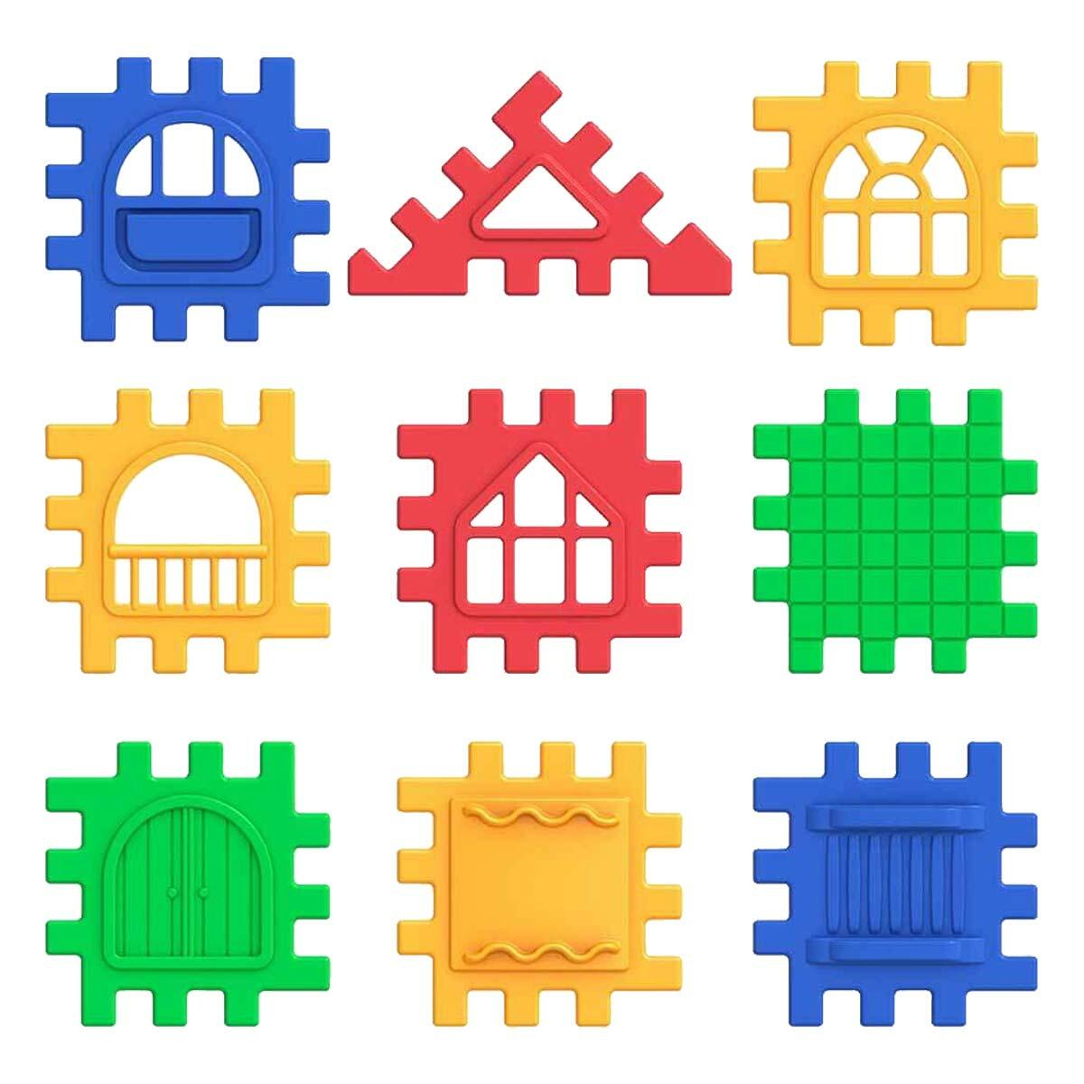 Puzzle City 64 Parça | Eğitici Şehir Kurma Ve Yapım Seti | Blok Oyuncak Ev İnşa Seti