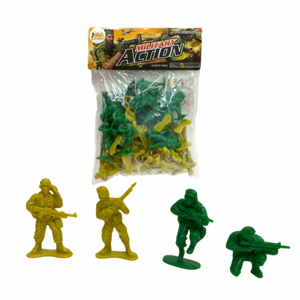 PVC Asker Seti | Detaylı Askeri Figürler ve Aksesuarlar İçeren Dayanıklı Strateji Oyun Seti