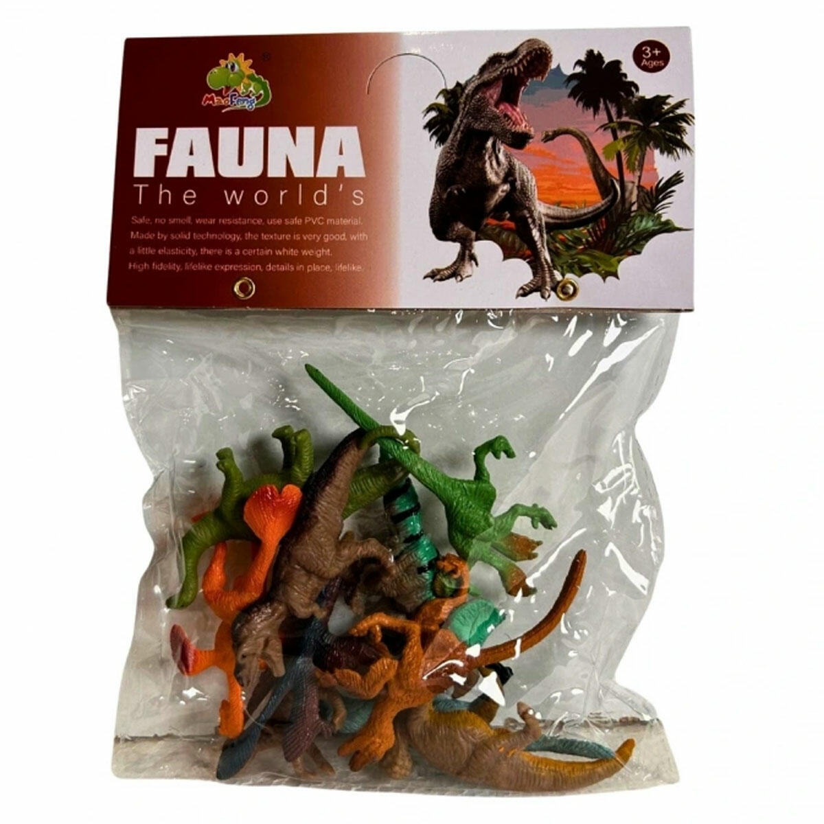 PVC Pakette 10'lu Küçük Dinozor Figür Seti | Mini Dinozor Koleksiyonu | Çocuklar İçin Tarih Öncesi Eğitici Oyun ve Figür Seti