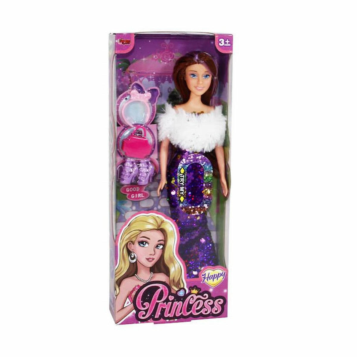 29 cm. Moda İkonu Renk Değiştiren Pullu Princess Bebek 29 cm | Yumuşak Et Bebek | Sihirli Kıyafetli Masal Kahramanı Oyuncak Bebek