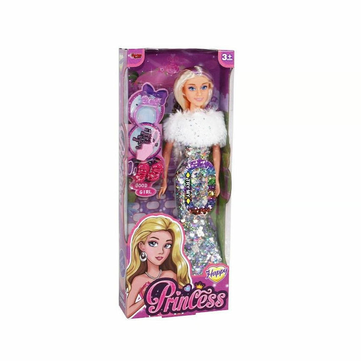 29 cm. Moda İkonu Renk Değiştiren Pullu Princess Bebek 29 cm | Yumuşak Et Bebek | Sihirli Kıyafetli Masal Kahramanı Oyuncak Bebek